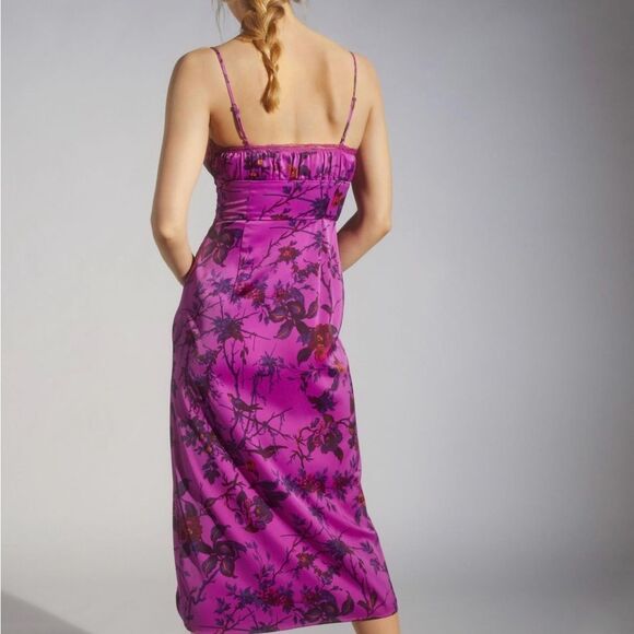 NWT Urban Outfitters Audrey Lace Floral Midi Slip Dress Medium - Picture 7 of 7